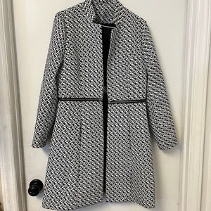 Elegant Black and White Women's Coat